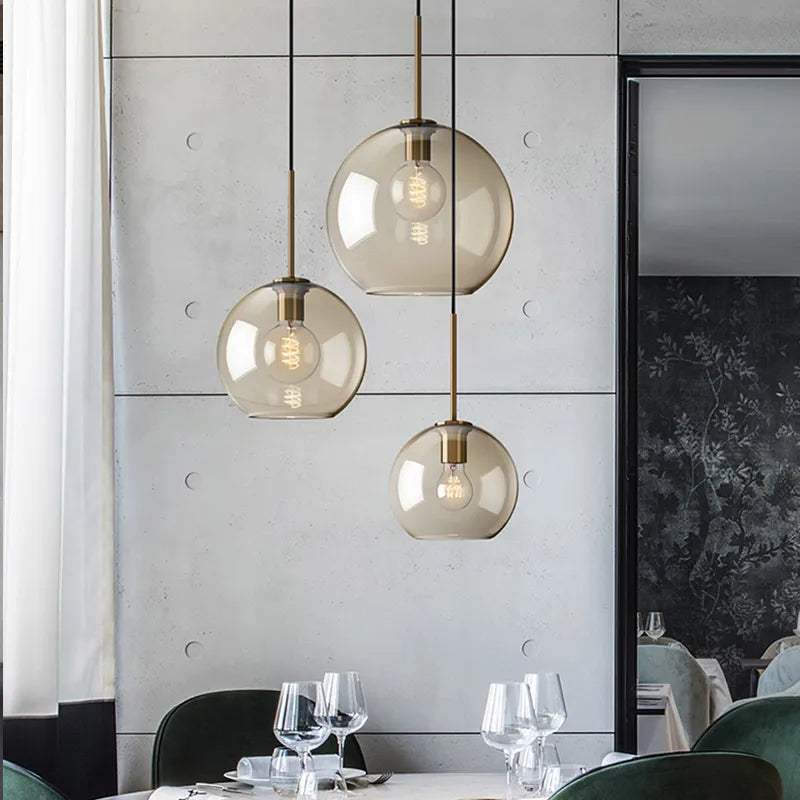 Modern hanging loft Glass lustre Pendant