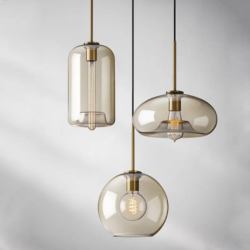 Modern hanging loft Glass lustre Pendant