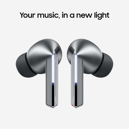 Samsung Galaxy Buds 3 Pro AI True Wireless Bluetooth Earbuds, Noise Cancelling, Sound Optimization, Redesigned Comfort Fit, Silver [US Version, Amazon Exclusive, 2Yr Warranty]
