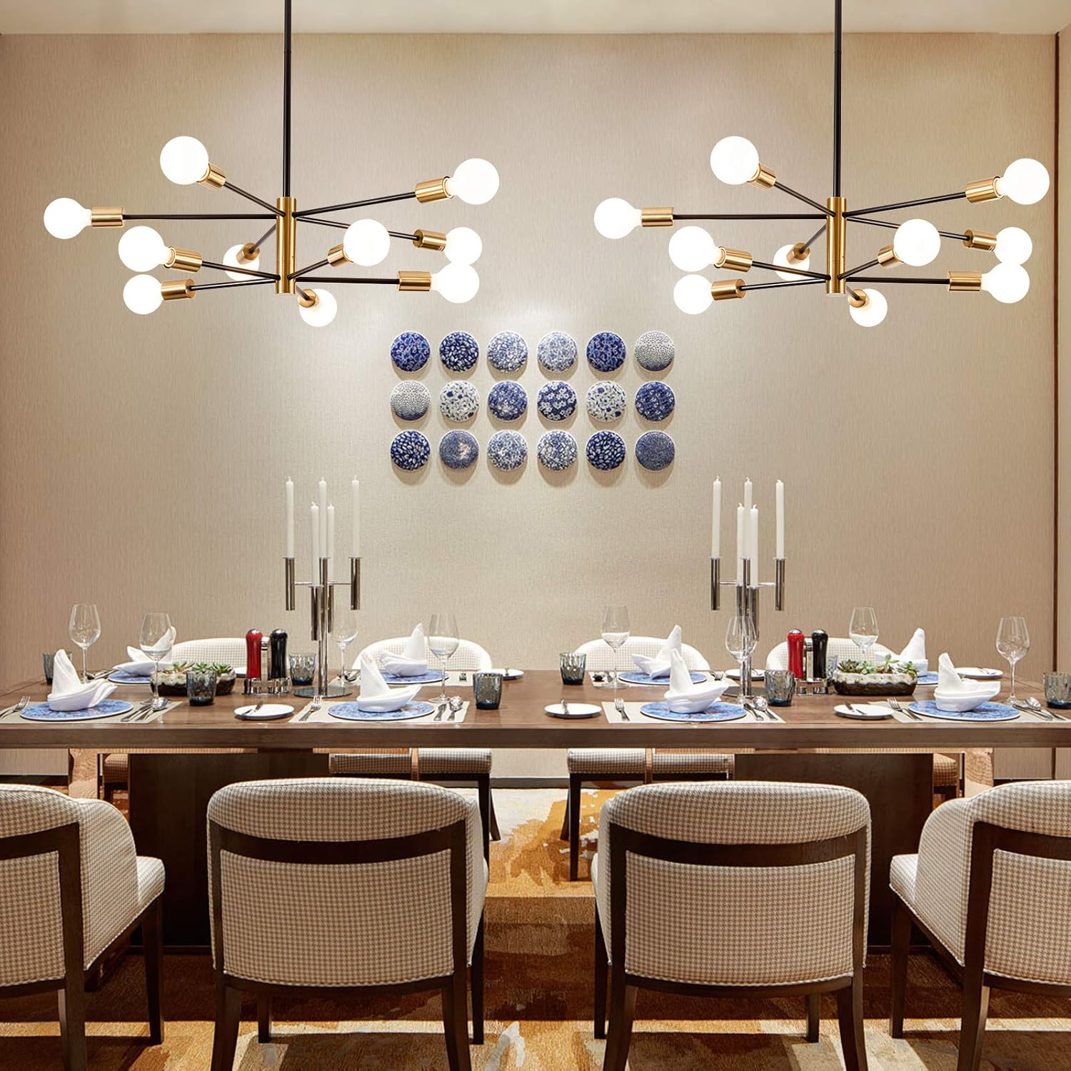 KAISITE Modern Chandelier Dining Room Light Fixture Over Table