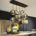 Nordic Smoke Gray Glass Chandelier